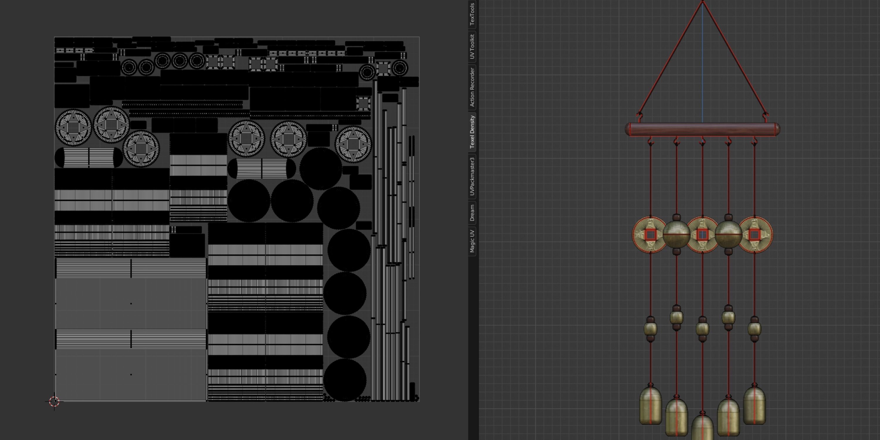 Japanese Style Bell Wind Chime Low-poly 3D model_4
