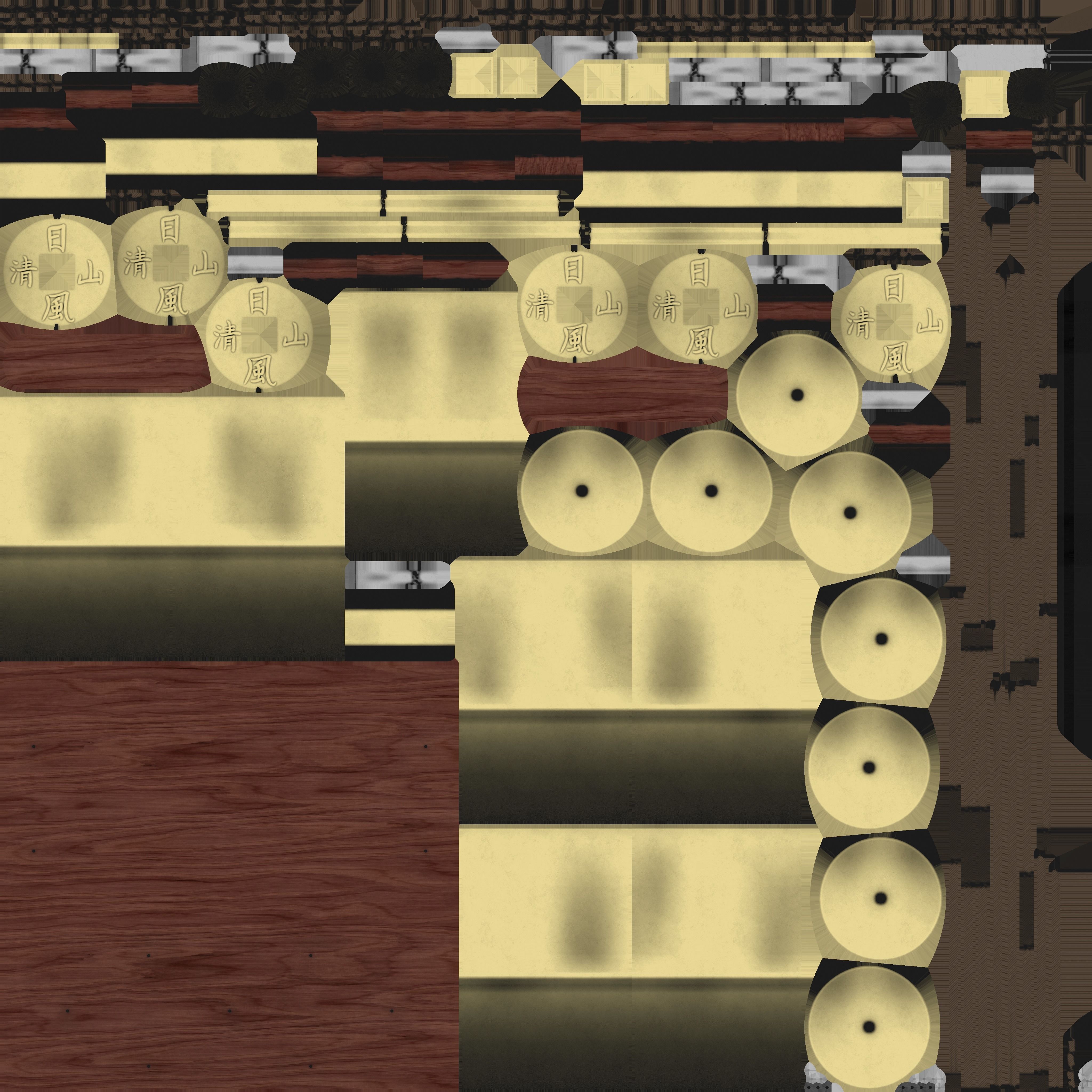 Japanese Style Bell Wind Chime Low-poly 3D model_15