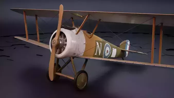 Sopwith Camel - ww1 airplane 3D model