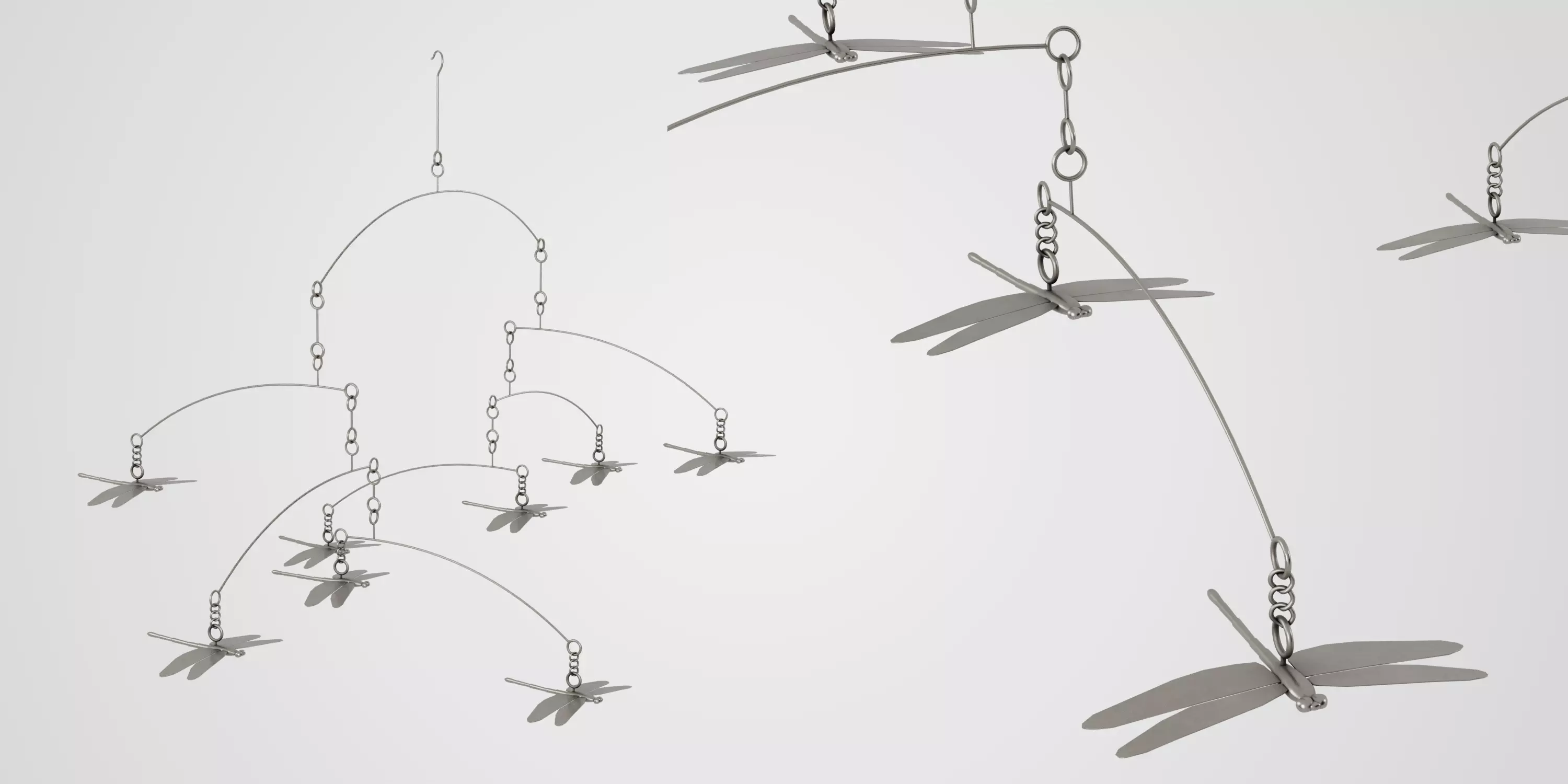 Dragonfly Wind Chime Low-poly 3D model_0