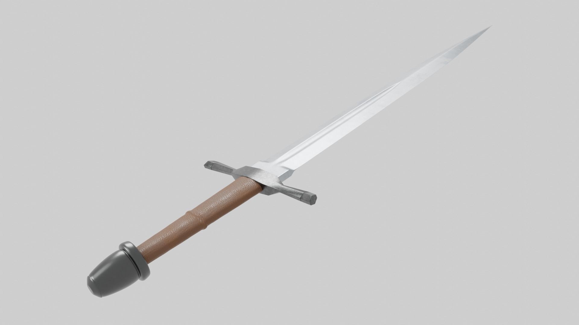 Knights Dagger Low-poly 3D model_29