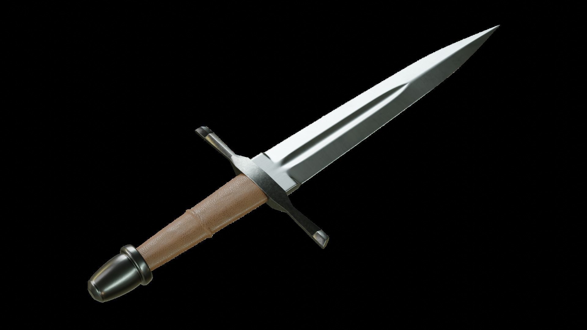 Knights Dagger Low-poly 3D model_6
