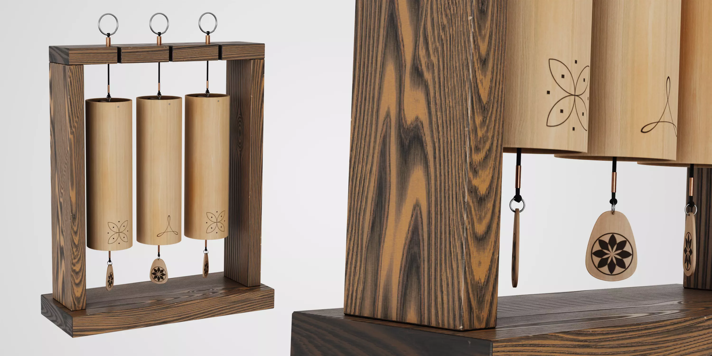 Koshi Wind Chime Low-poly 3D model_0