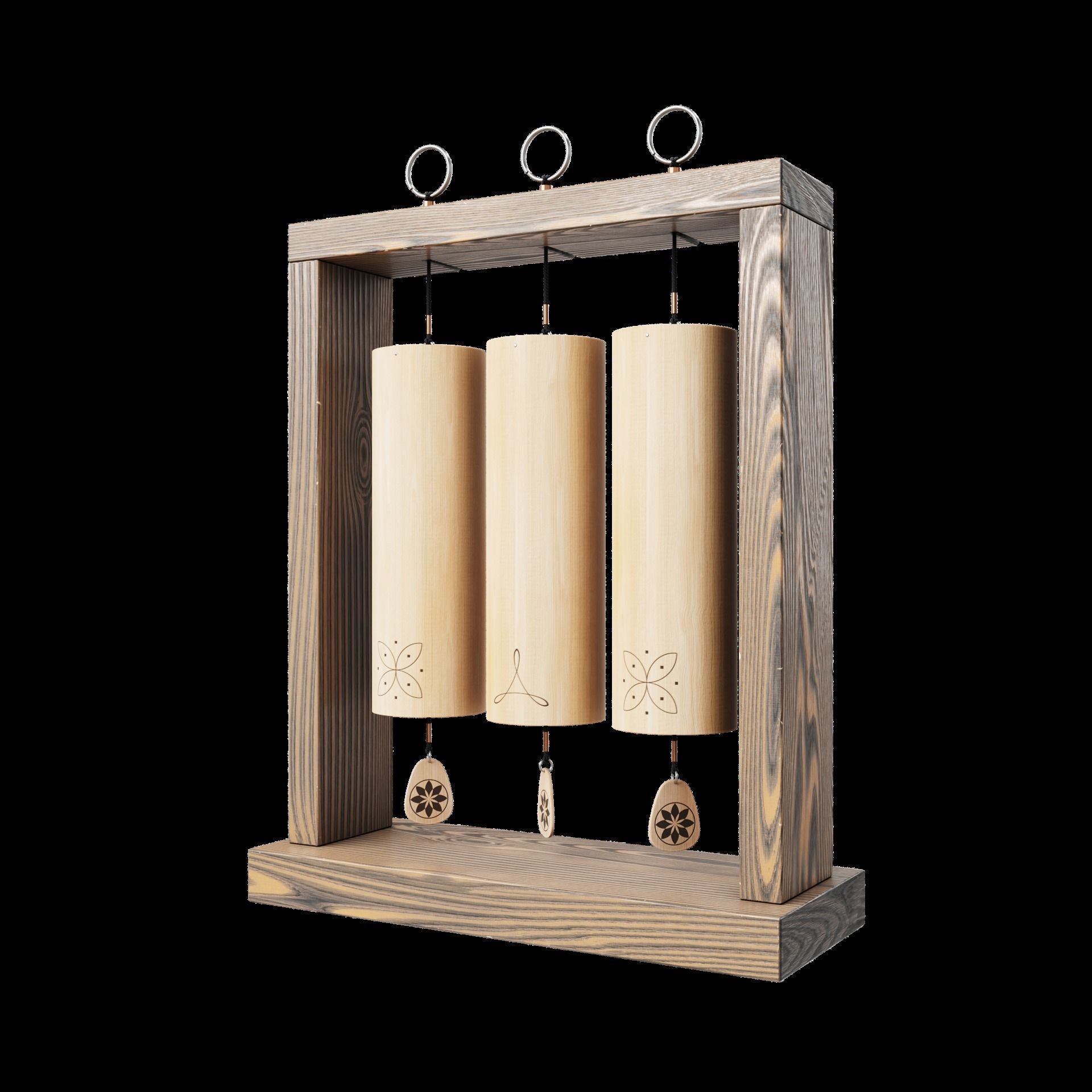 Koshi Wind Chime Low-poly 3D model_5