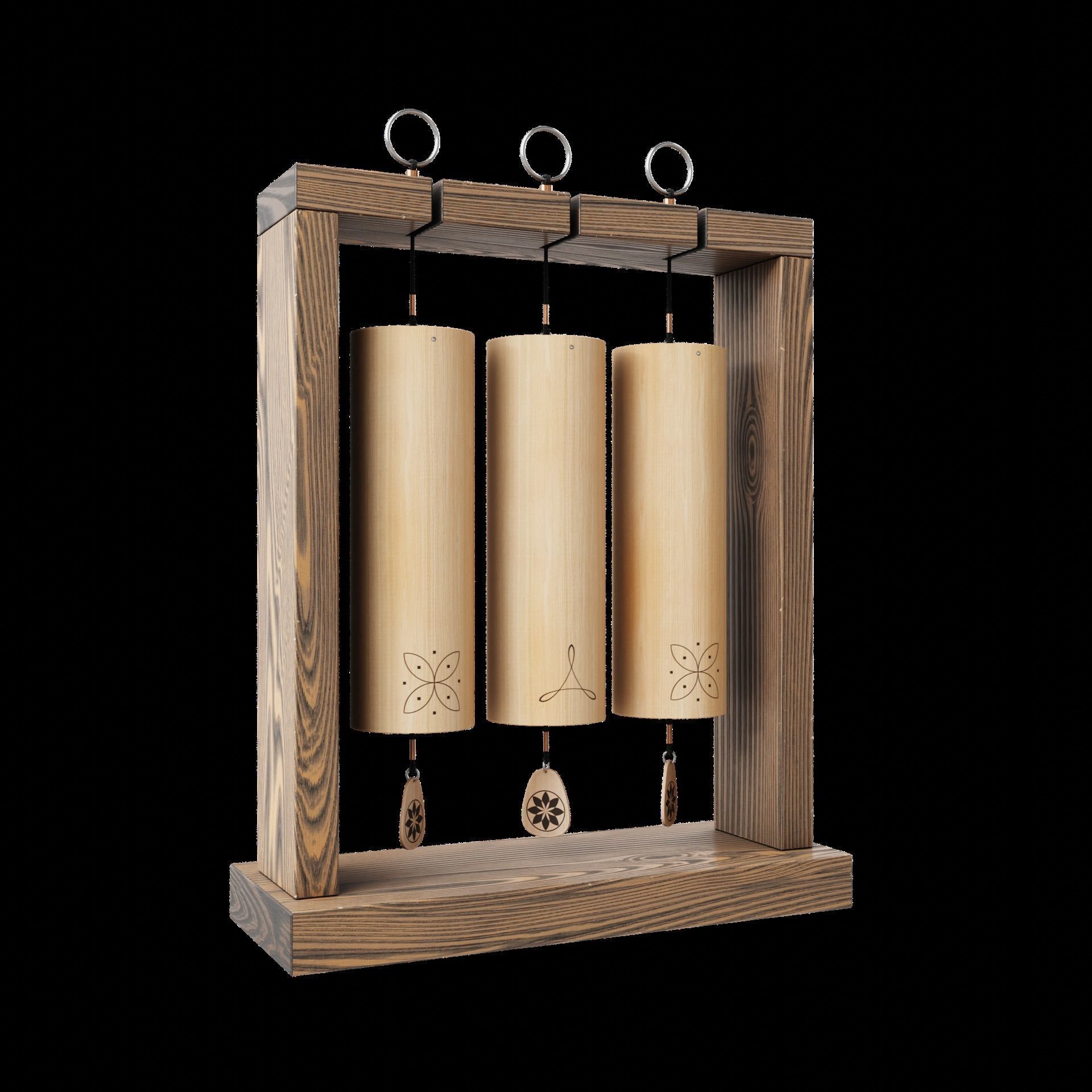 Koshi Wind Chime Low-poly 3D model_10