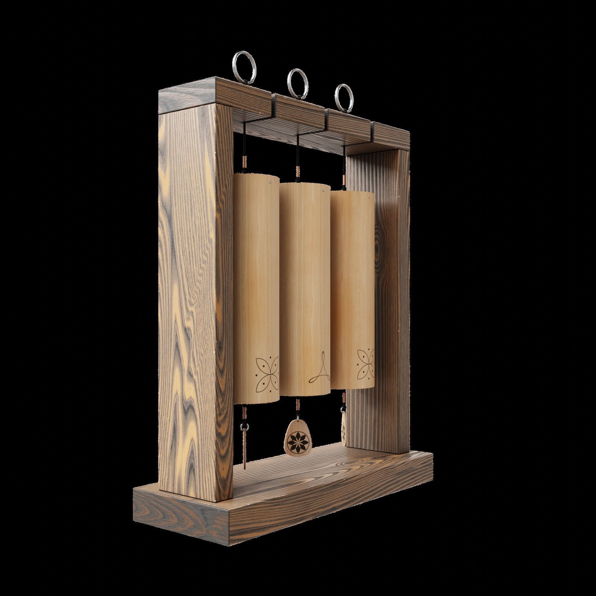Koshi Wind Chime Low-poly 3D model_6