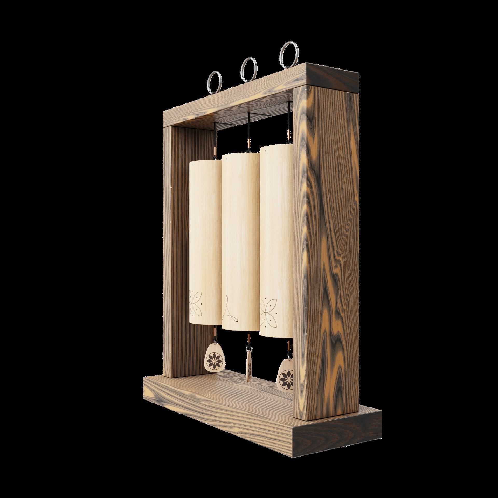 Koshi Wind Chime Low-poly 3D model_9