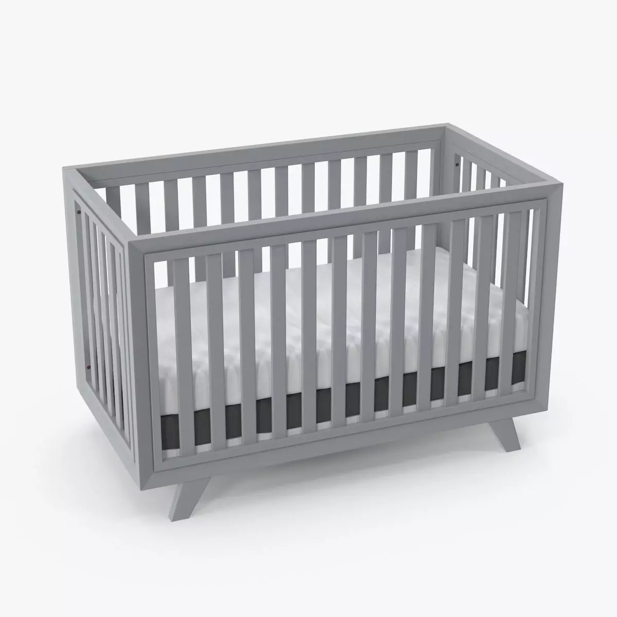 Baby Cribs v3 Low-poly 3D model_0