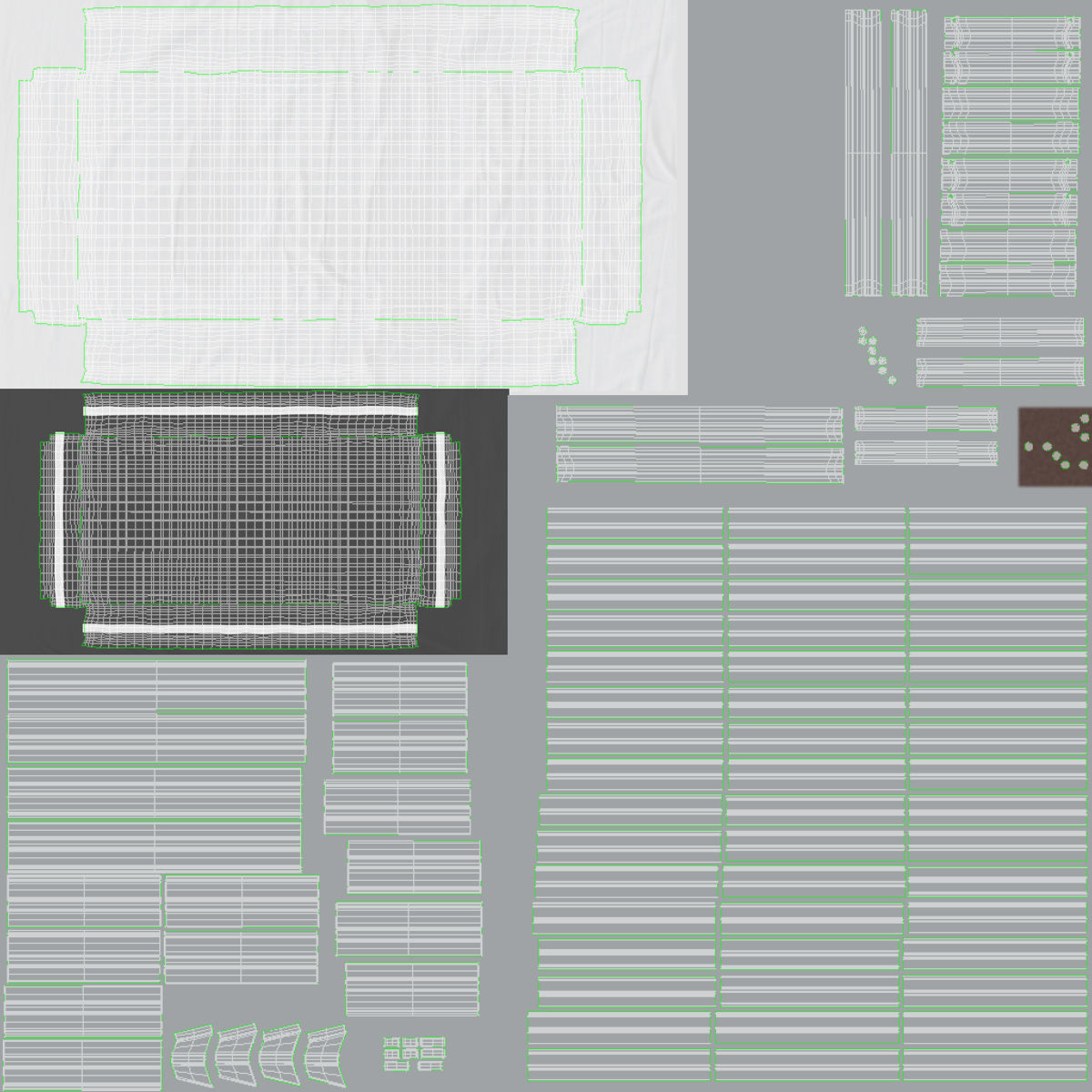 Baby Cribs v3 Low-poly 3D model_9