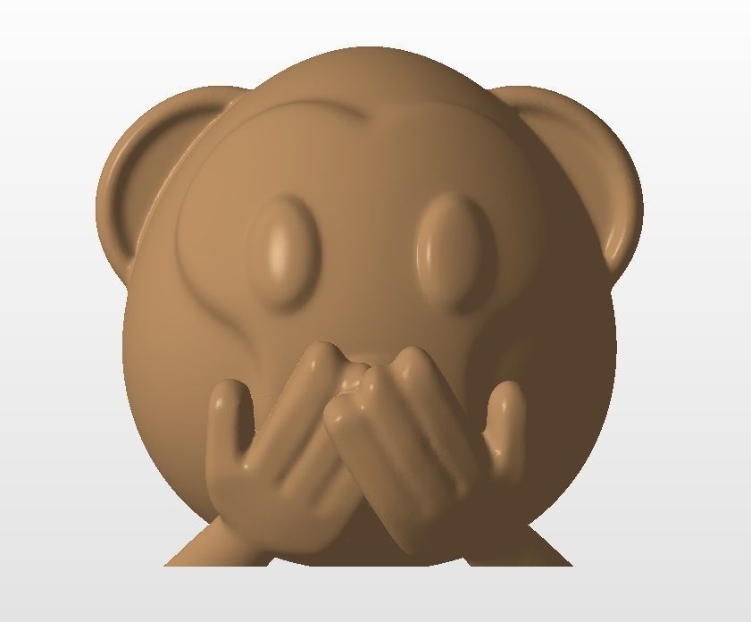 Iwazaru monkey 3D print model_3