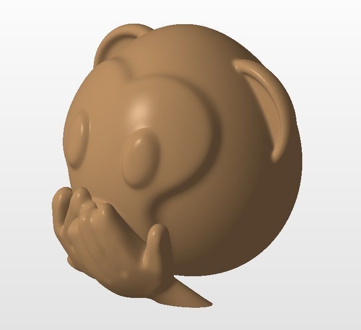 Iwazaru monkey 3D print model_4
