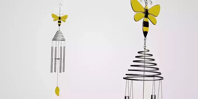 Bumblebee Wind Chime Low-poly 3D model