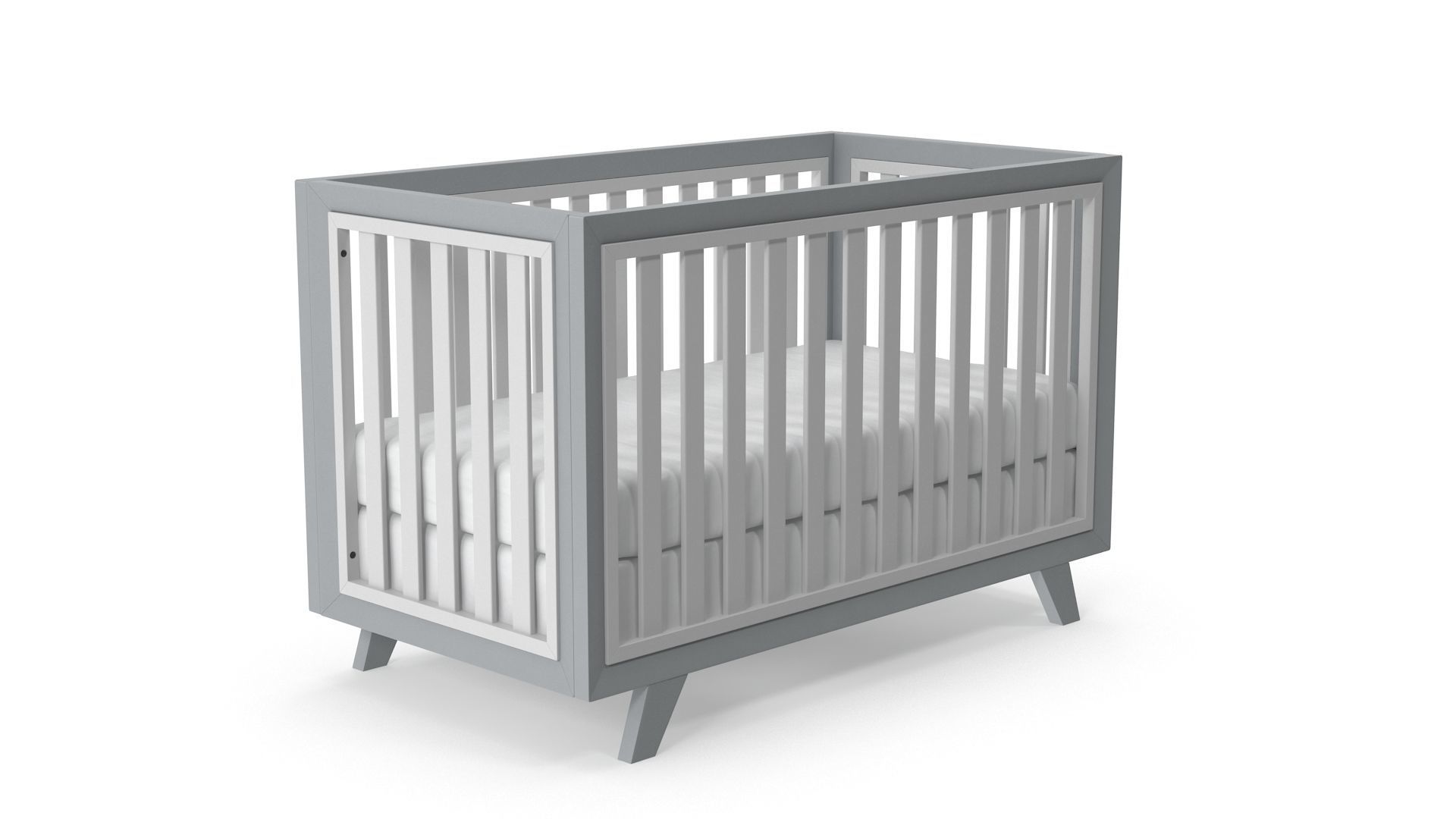 Baby Cribs v4 Low-poly 3D model_3