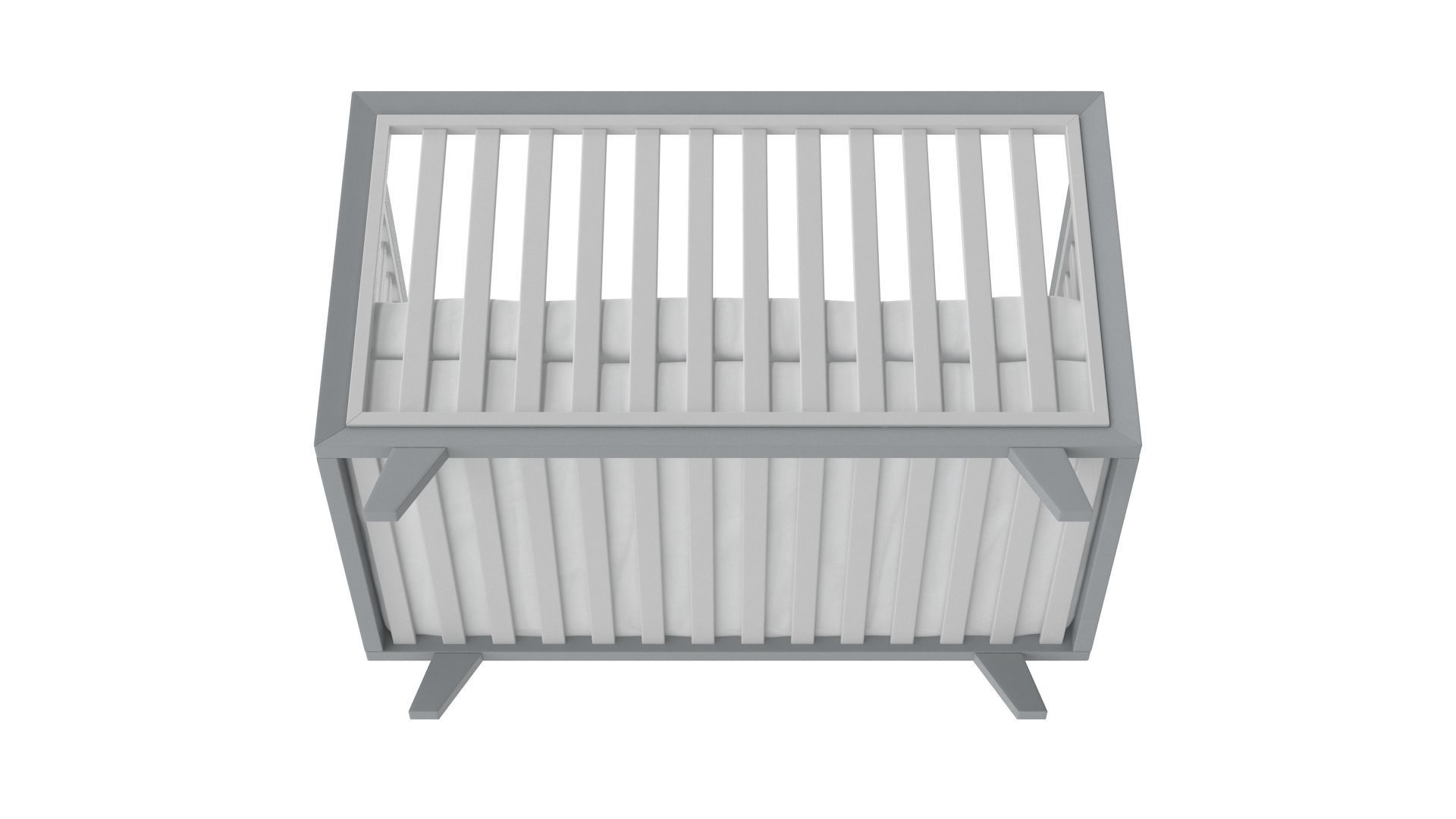 Baby Cribs v4 Low-poly 3D model_6
