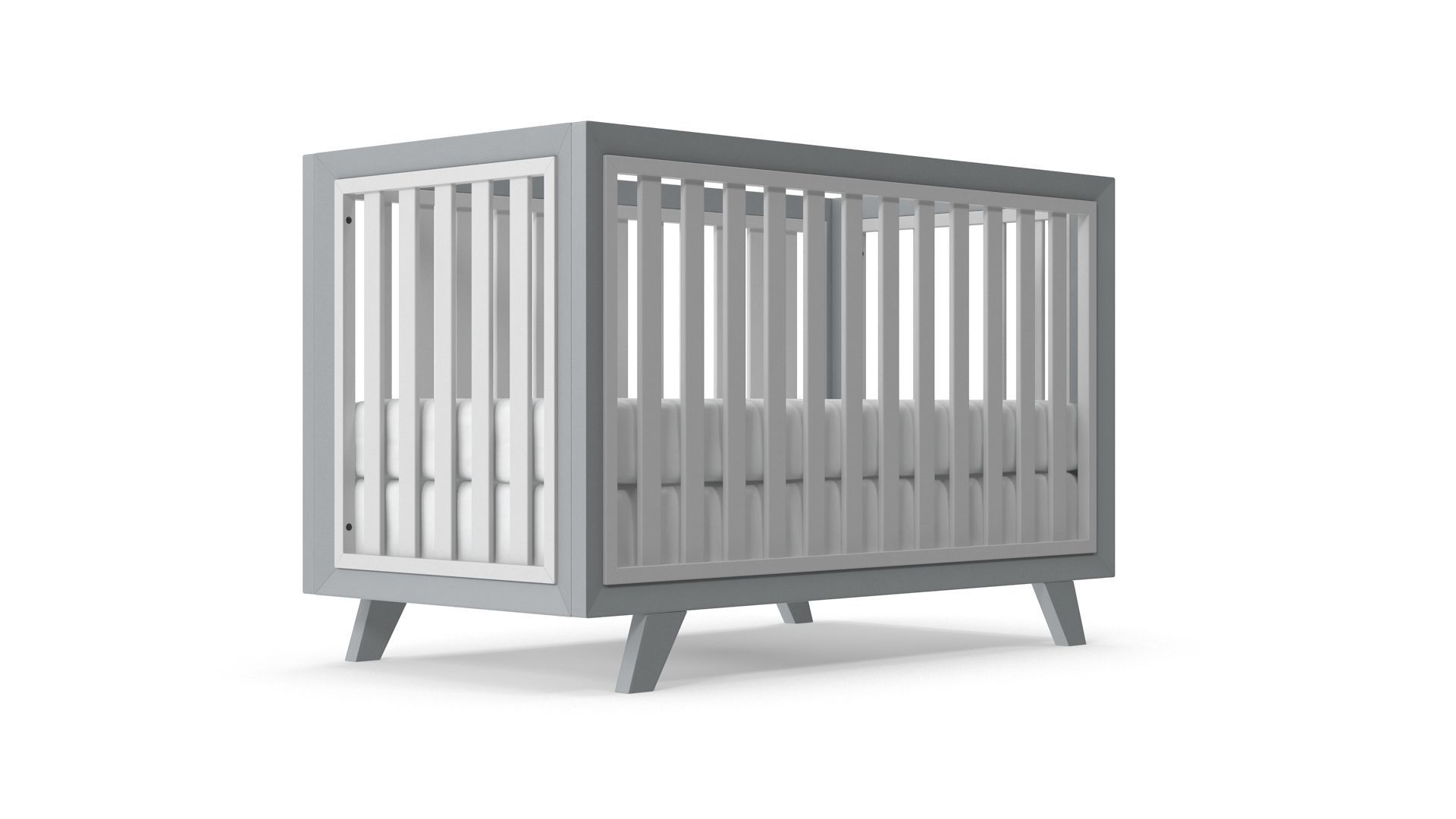 Baby Cribs v4 Low-poly 3D model_5