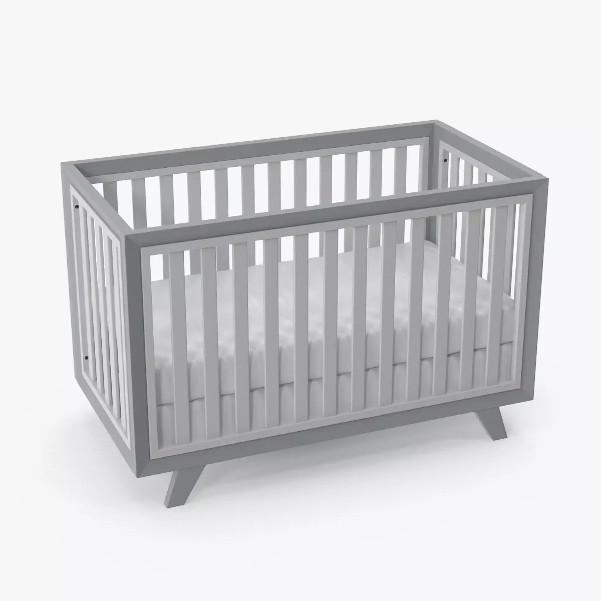 Baby Cribs v4 Low-poly 3D model_0