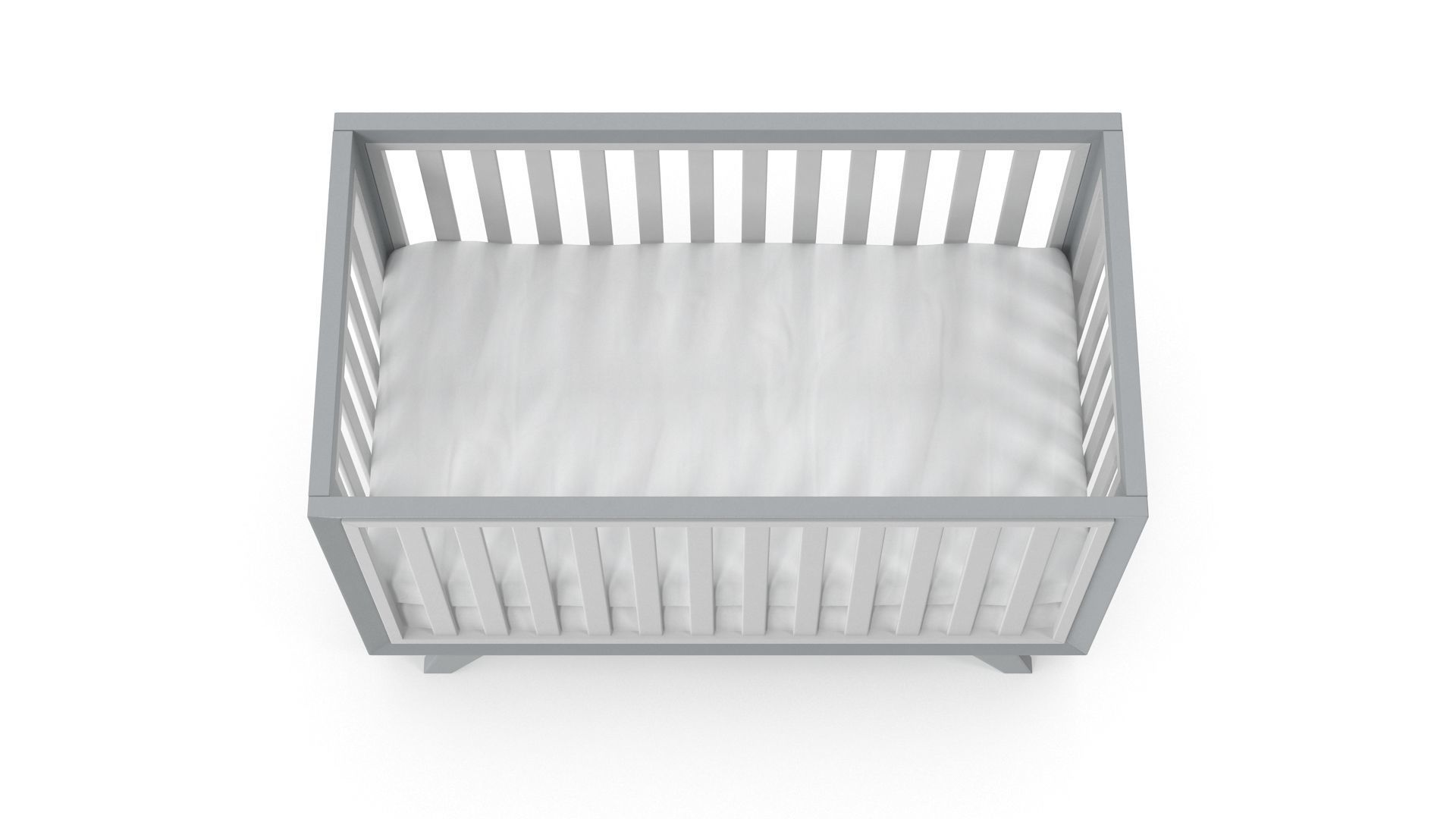 Baby Cribs v4 Low-poly 3D model_7