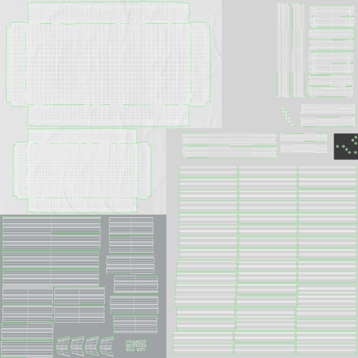 Baby Cribs v4 Low-poly 3D model_9