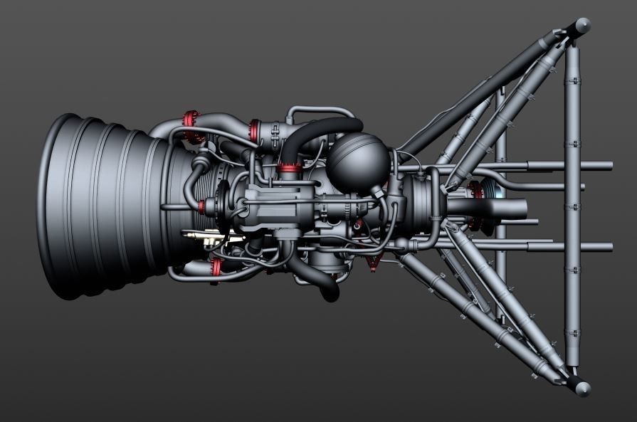 Rocket Thrusters 3D model_2
