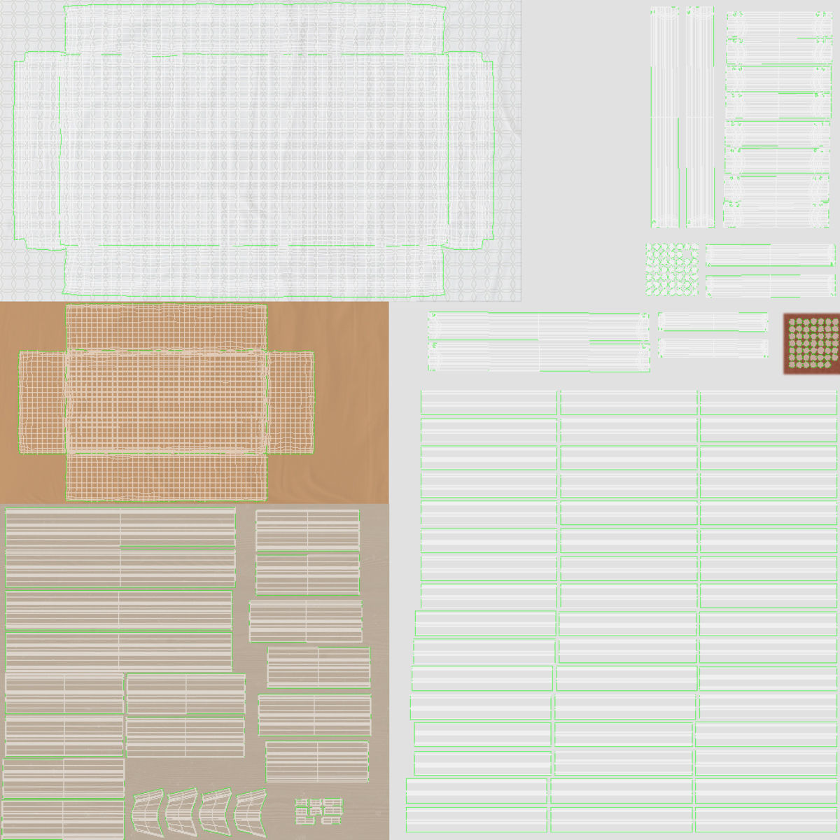 Baby Cribs Set 3D Model Collection_6