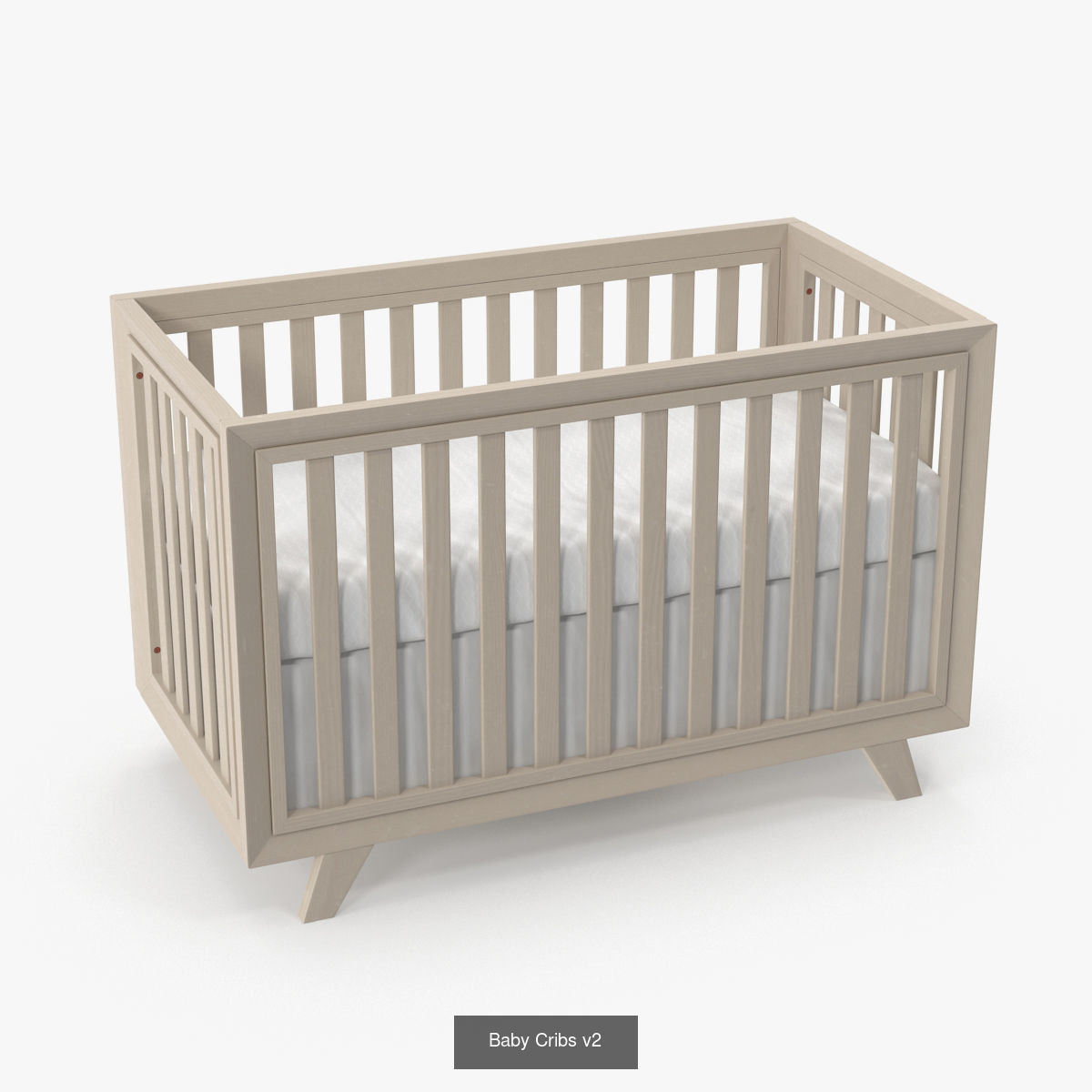 Baby Cribs Set 3D Model Collection_2