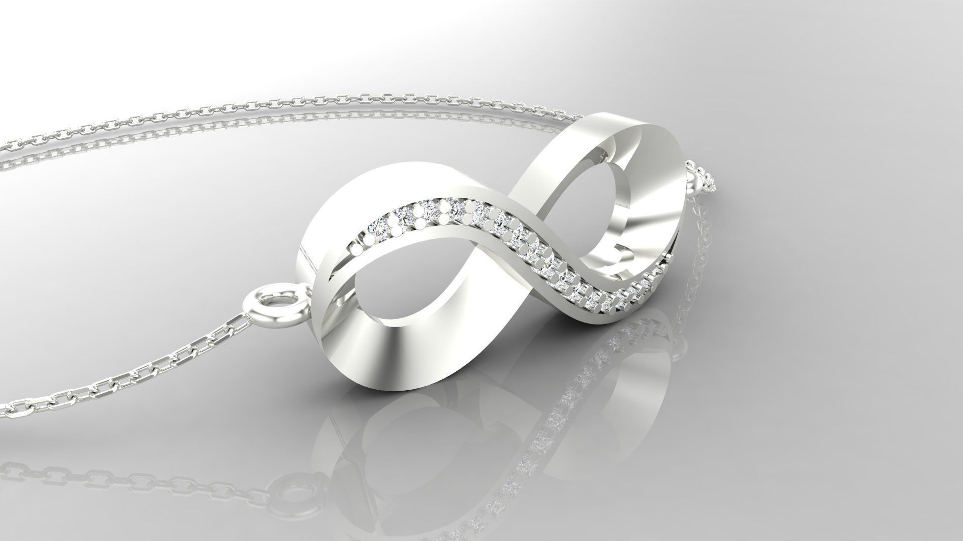 Bracelet B2 The luxury female bracelet with gem 3D print model_23