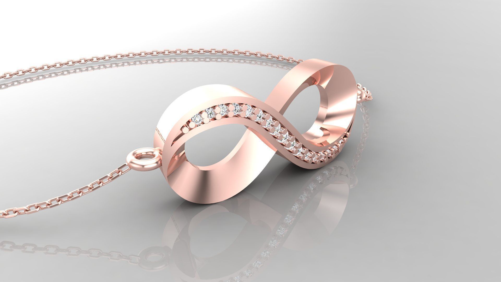 Bracelet B2 The luxury female bracelet with gem 3D print model_4