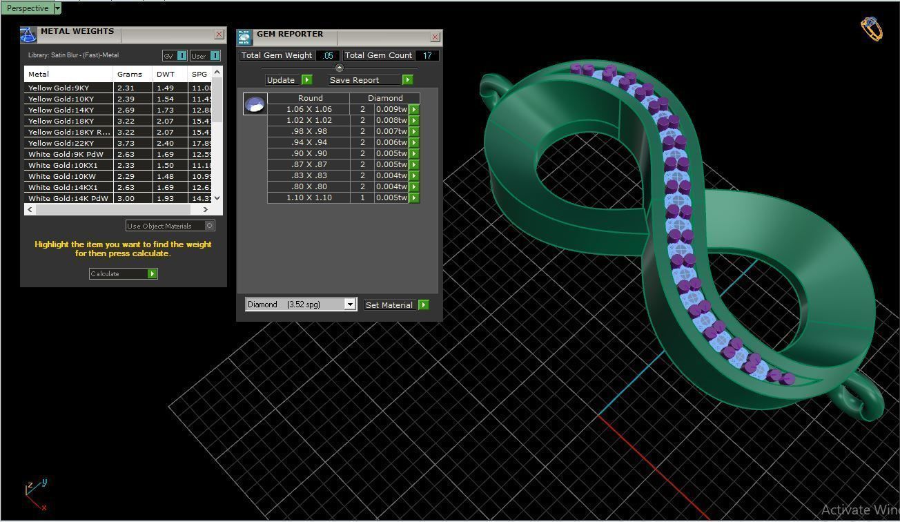 Bracelet B2 The luxury female bracelet with gem 3D print model_17