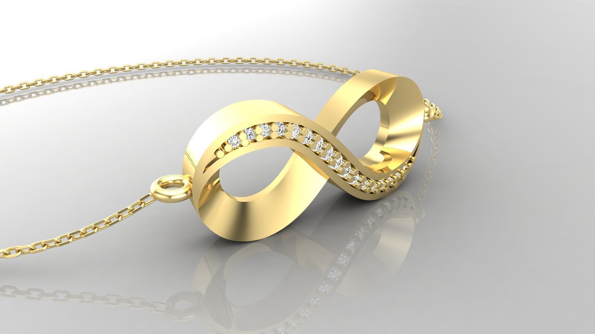 Bracelet B2 The luxury female bracelet with gem 3D print model_1