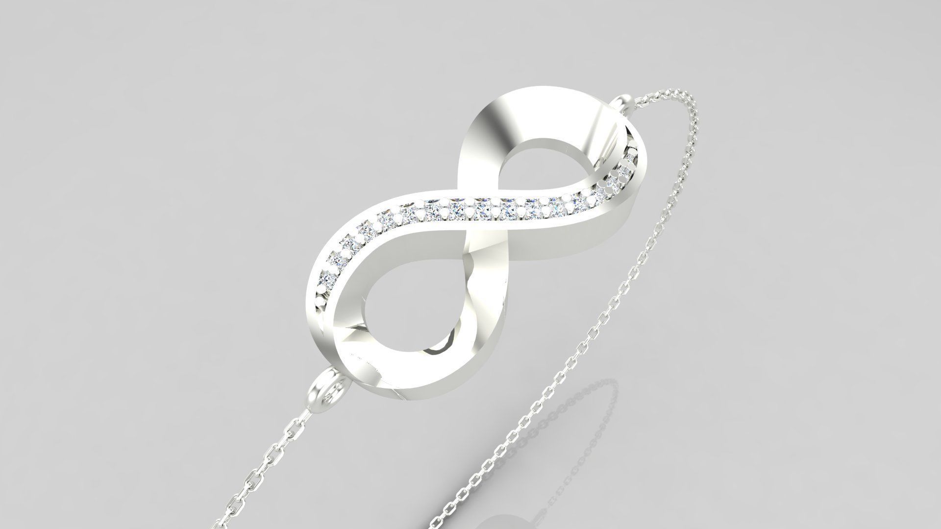 Bracelet B2 The luxury female bracelet with gem 3D print model_22