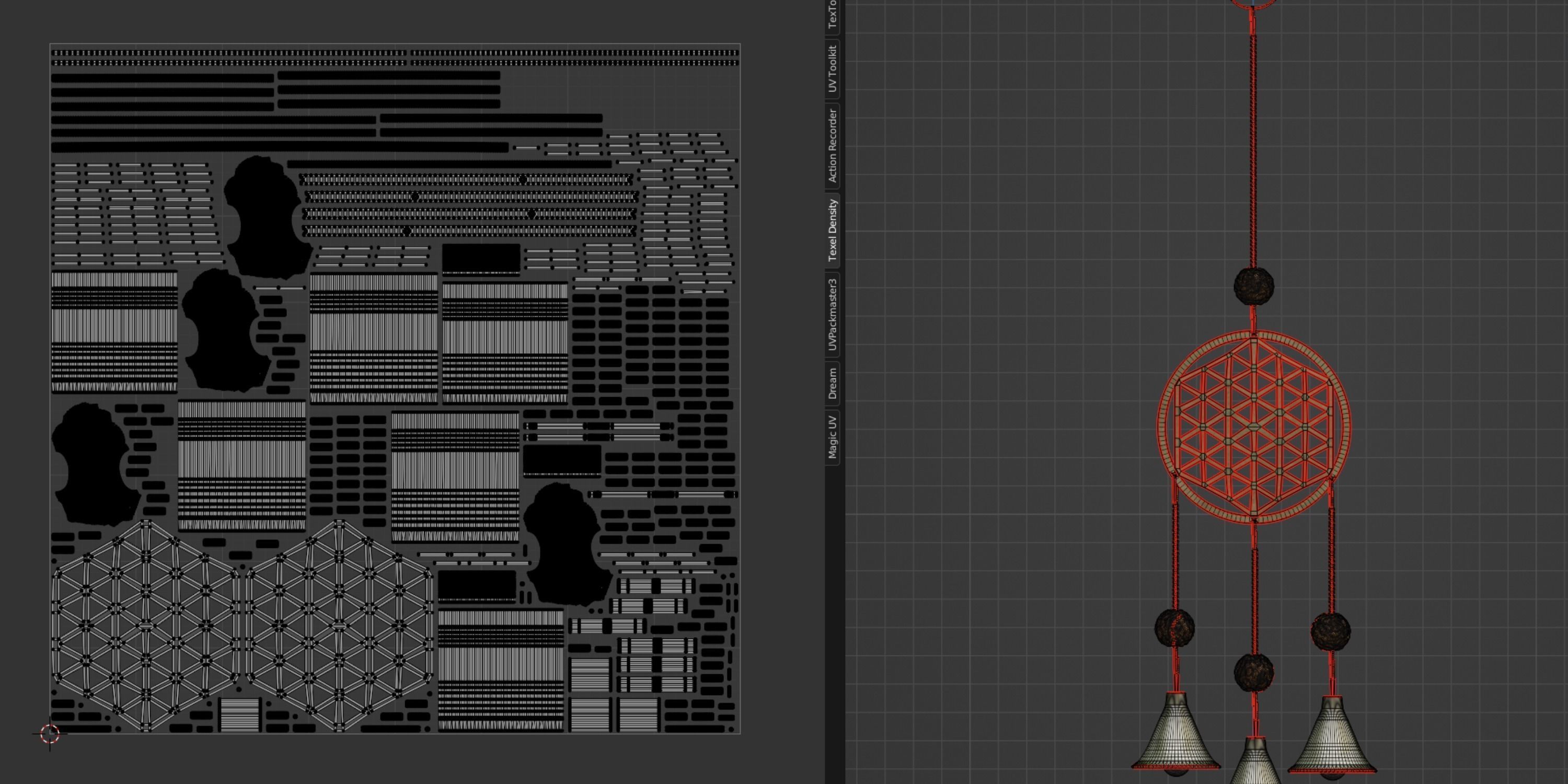 Brass Wind Chime Low-poly 3D model_4