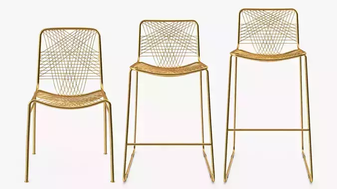 Golden Chair Set
