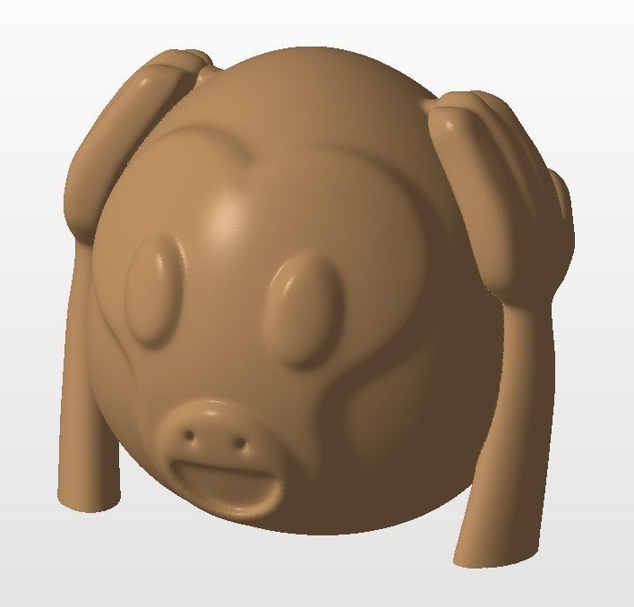 Kikazaru monkey 3D print model_4