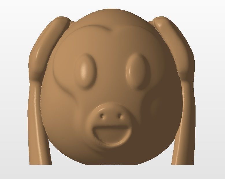 Kikazaru monkey 3D print model_3