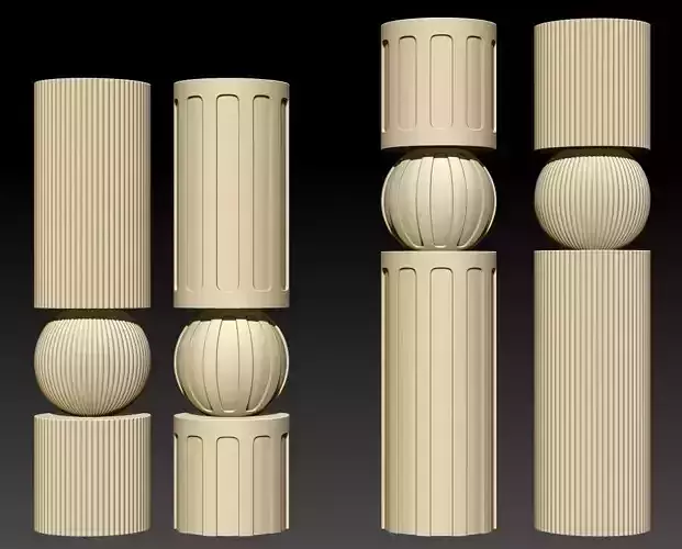 Striped line pillars