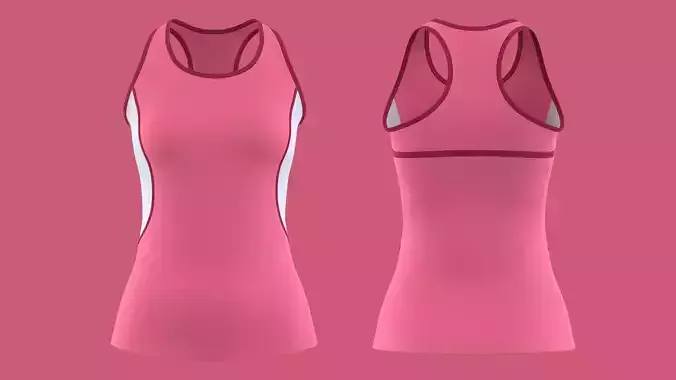 Sporty Tank top for women 3D model