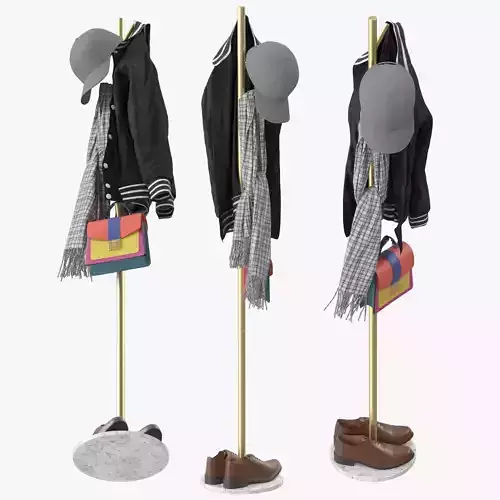 Nordic Coat Rack 3D model
