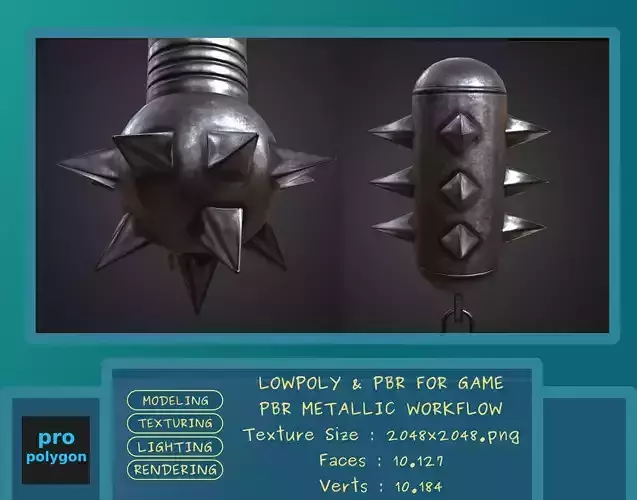 Lowpoly Pbr Steel Weapon Geme Ready