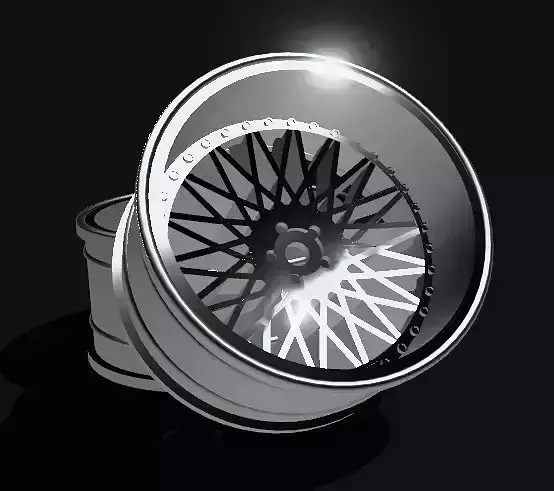 RC DRIFT CAR RIM 1 10 YABA KING MESH OFFSET -7 MM 3D print model