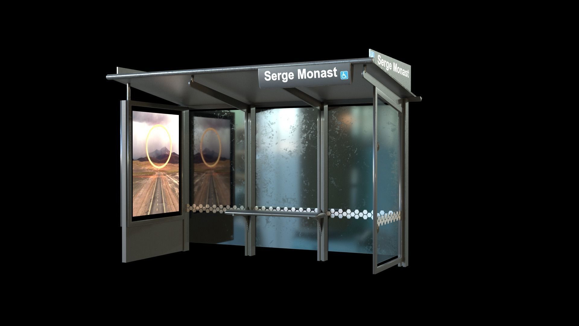 Abris Bus 3D model_9