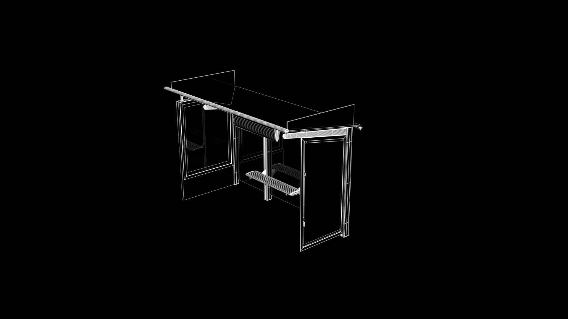 Abris Bus 3D model_7