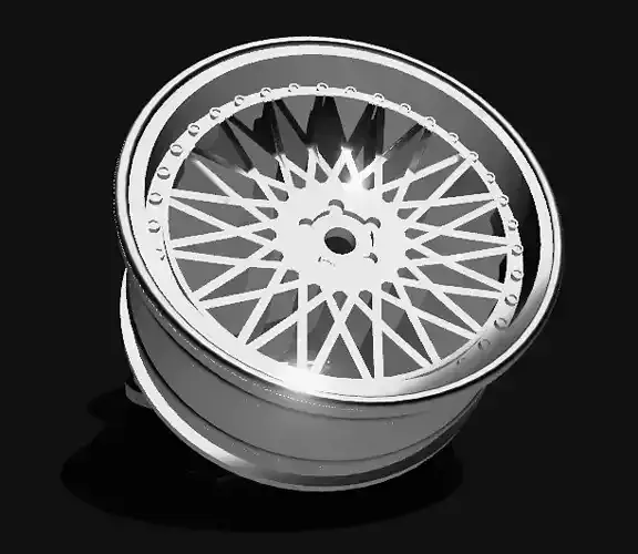 RC DRIFT CAR RIM 1 10 YABA KING MESH OFFSET plus 2 MM 3D print model