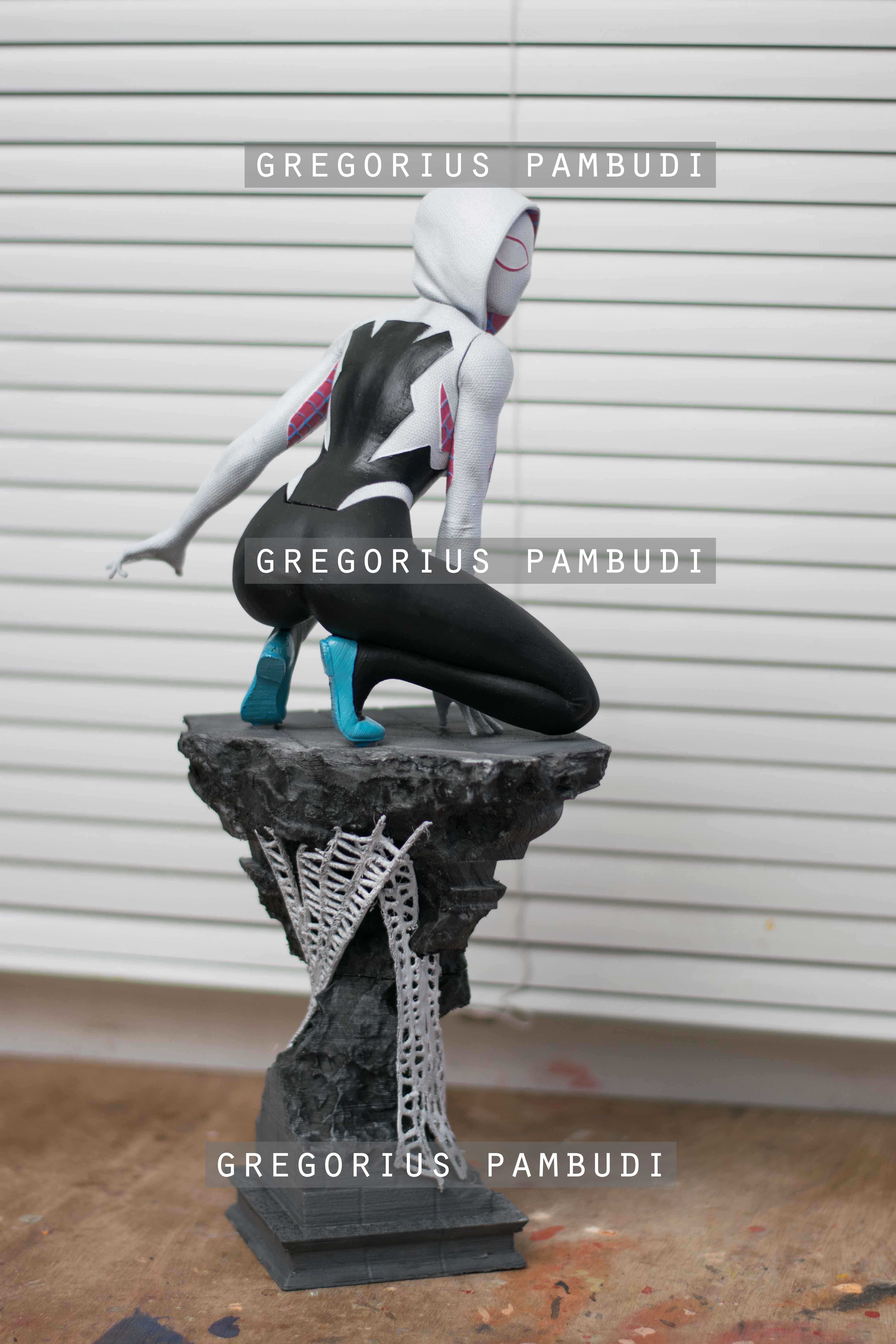 Spider-Gwen Fan Art Statue 3d Printable 3D print model_7