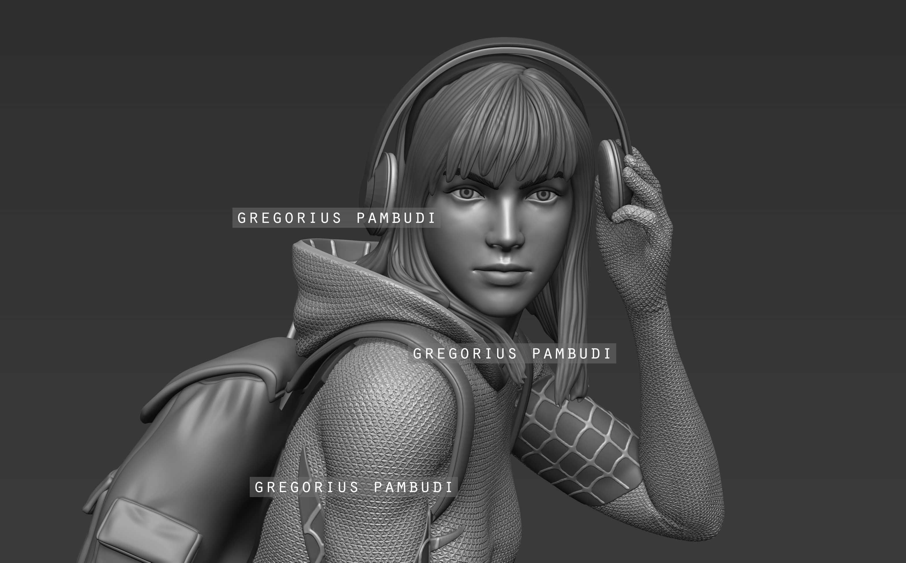 Spider-Gwen Fan Art Statue 3d Printable 3D print model_34