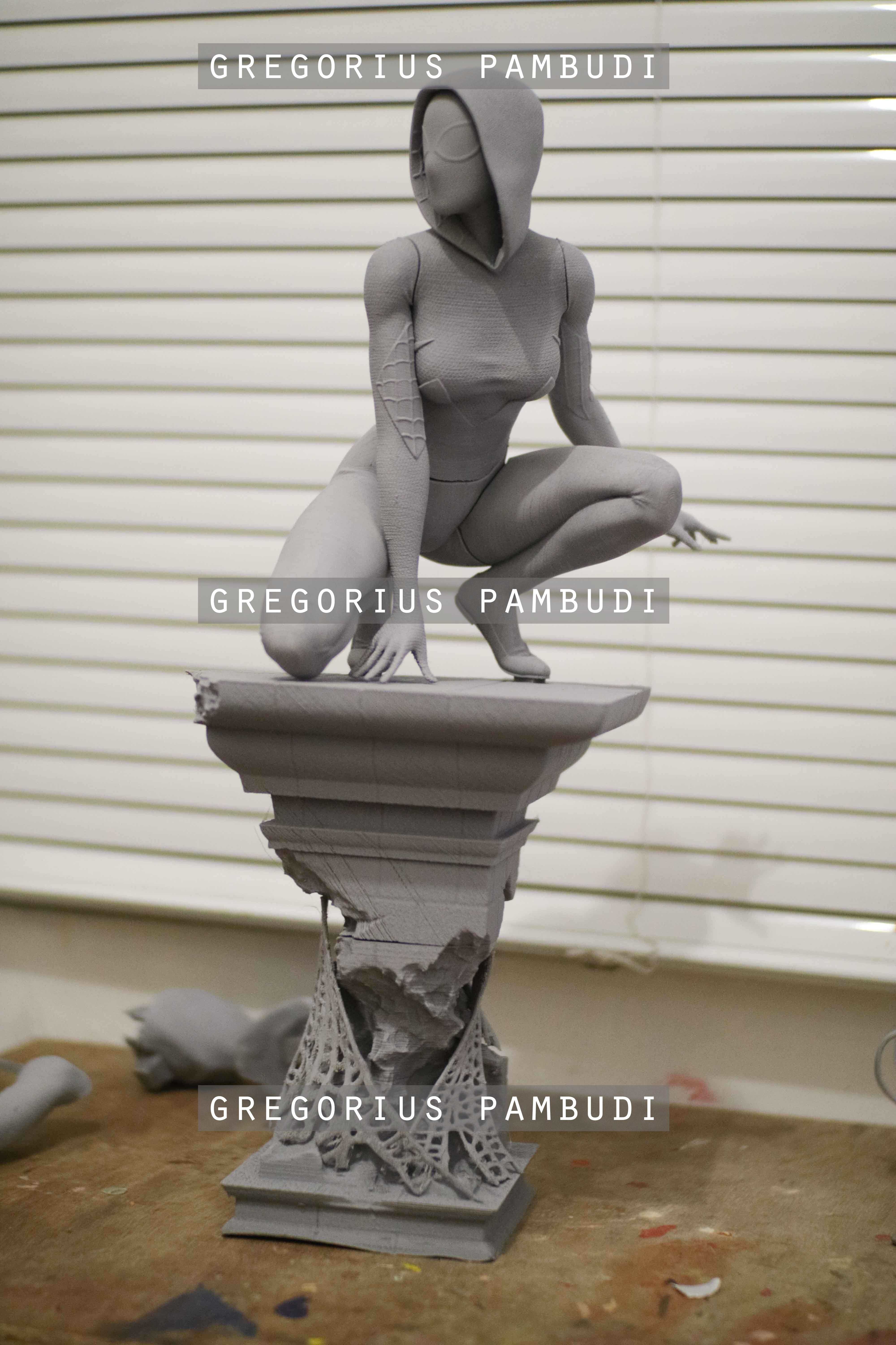 Spider-Gwen Fan Art Statue 3d Printable 3D print model_38