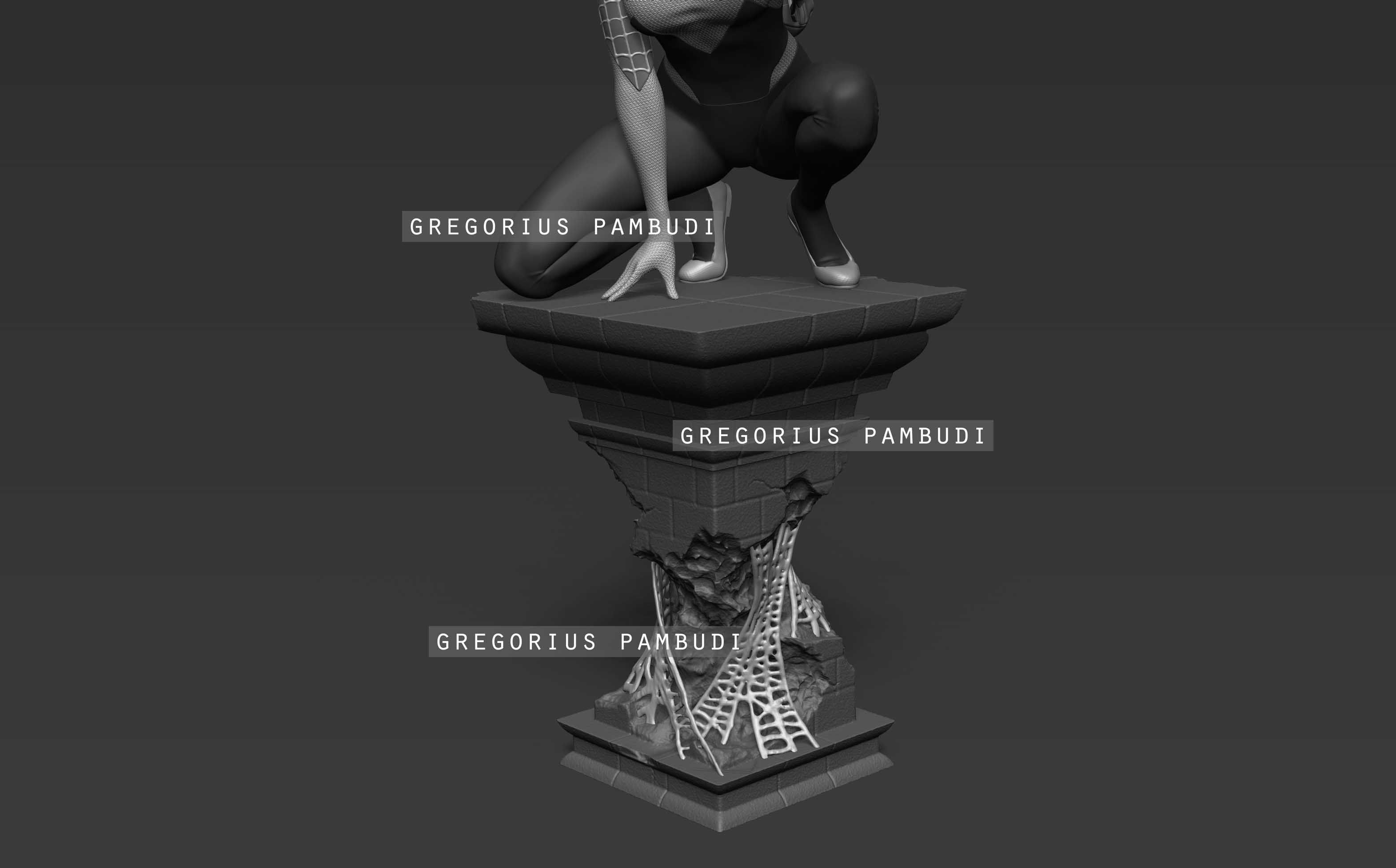 Spider-Gwen Fan Art Statue 3d Printable 3D print model_36