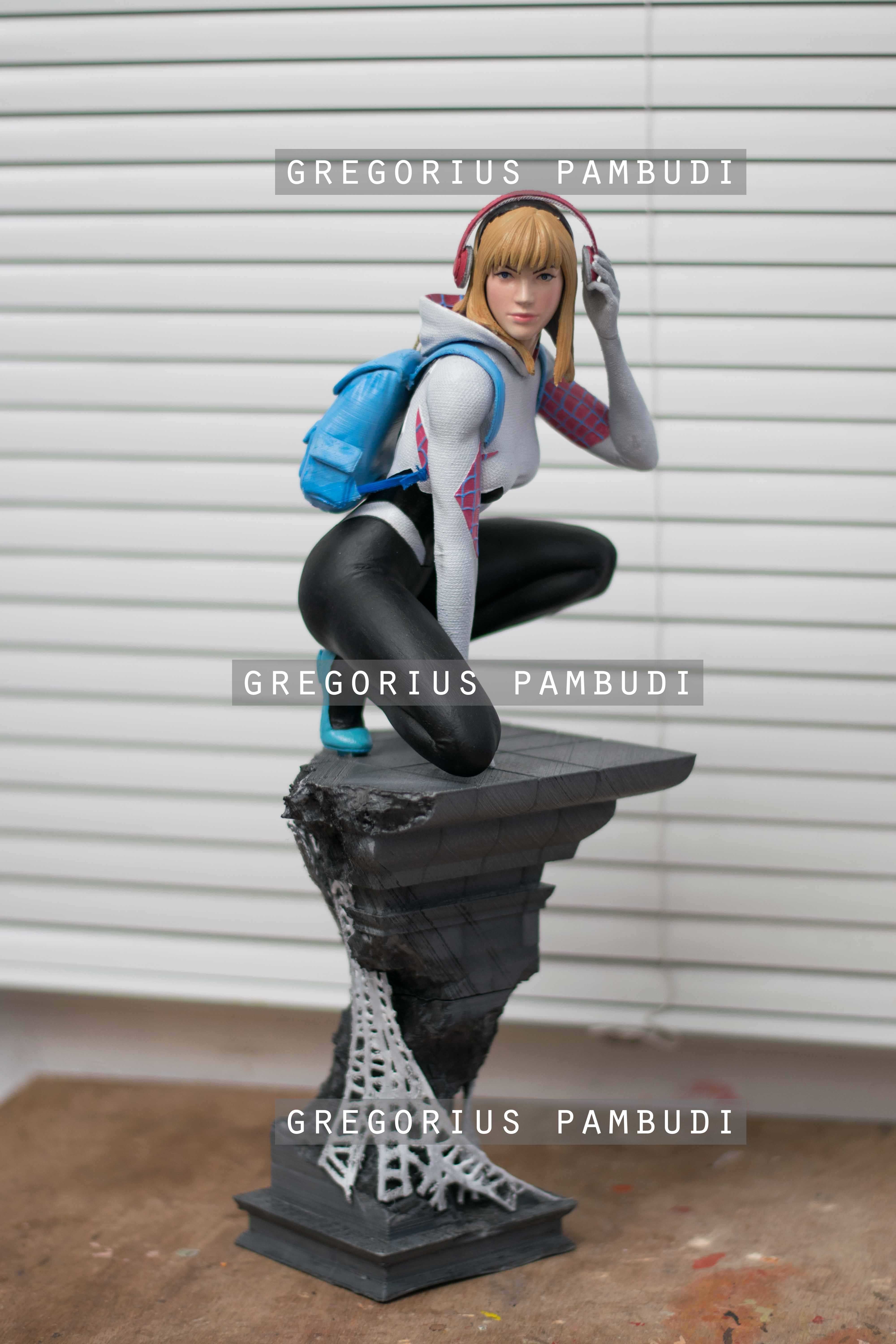 Spider-Gwen Fan Art Statue 3d Printable 3D print model_12