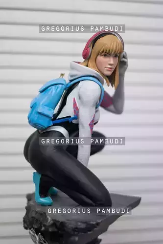 Spider-Gwen Fan Art Statue 3d Printable 3D print model