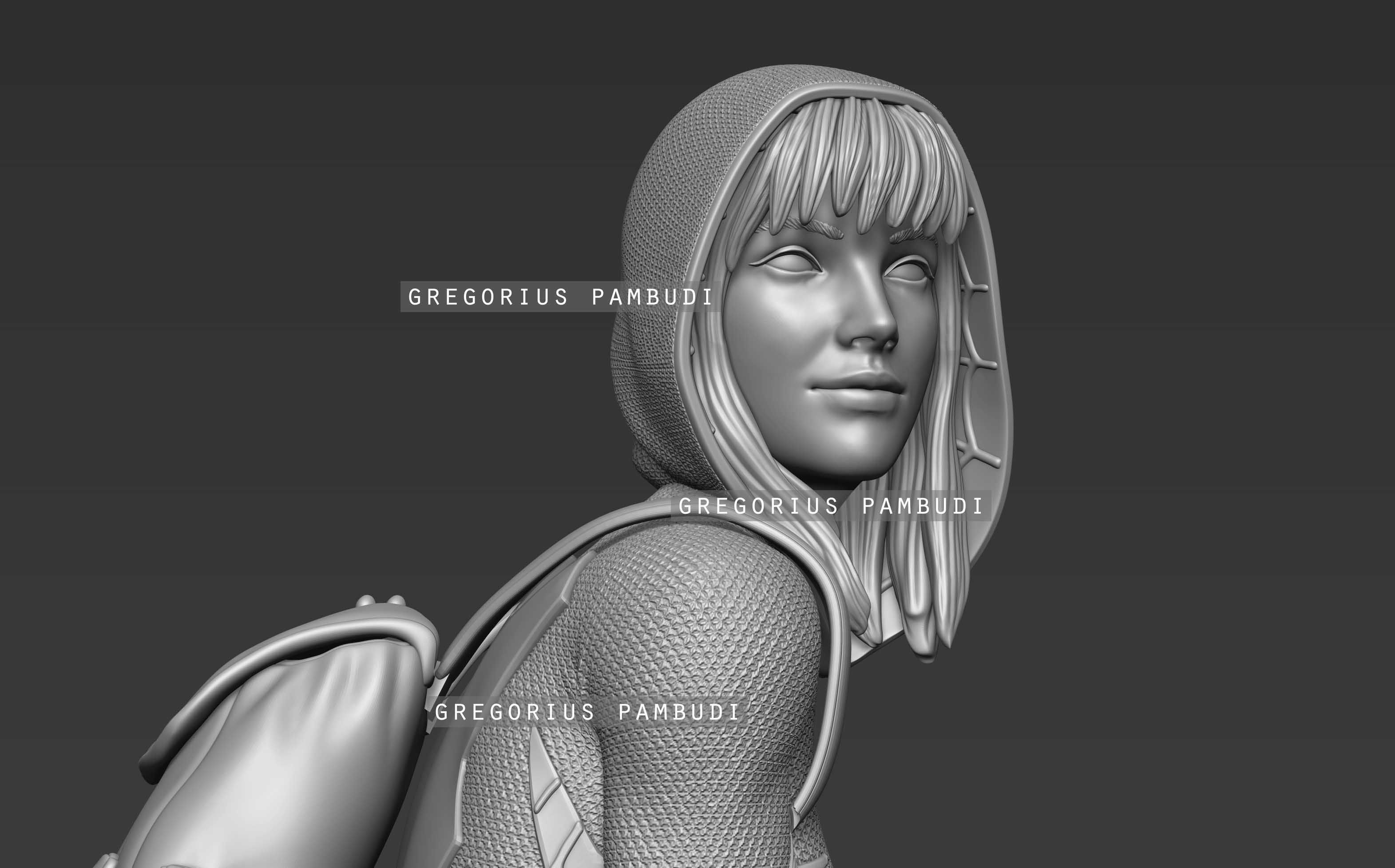 Spider-Gwen Fan Art Statue 3d Printable 3D print model_33