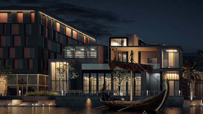 Alseef Dubai 3D model 4